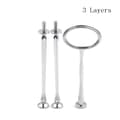 Miniatyrbillede 1 af 8: 2/3-trins kagepladestativ Håndtag Fitting Hardware Stangplade Silver 3 Layers