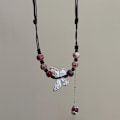 Pikkukuva 1 / 8: Vintage Butterfly Beads -kudotut ketjuriipuskaulakoru naisille A3