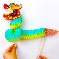 Miniatyrbillede 4 af 8: DIY Paper Dragon nytår DIY tredimensionel trækblomst A3