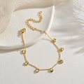 Miniatyrbild 3 av 7: Enkelt hjärtformat guldlegerat armband för modesmycken för kvinnor B
