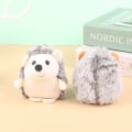 Pikkukuva 6 / 8: Hedgehog Pehmolelu Sarjakuva Eläinriippunukke Avainnippu autolaukku White
