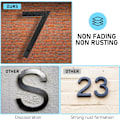 Pikkukuva 4 / 5: Suuri musta talonumero, 20 cm, kelluva talonumerokyltti, 3D-efekti ABS-muovinen katu-/ovinumero, yhteensopiva toimistojen, postilaatikoiden, autotallien kanssa (numero