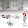 Miniatyrbillede 5 af 5: 6 stk. Trailer Låsearm Håndtag Lås Toggle Lås GH-4001 Metal Justerbare Toggle Låse - Til Porte, Kasser, Trailere Holdekapacitet 100KG