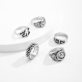 Miniatyrbillede 3 af 5: 5 stk./sæt kno ringe med udsøgte mønstre, geometrisk luksus