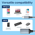 Pikkukuva 2 / 5: USB-C - USB Naaras OTG-sovitin - 5 Gbps siirto - USB-C - USB-sovitin iPhone 16 15, iPad, MacBook Pro/Air, Samsung Galaxy S25/S24/S23/S22/S21