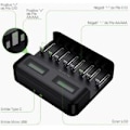 Miniatyrbilde 2 av 4: Oppladbar Batterilader Høy Kapasitet Holdbarhet 8 Plasser med LCD-Skjerm for AA/AAA/C/D Batterier