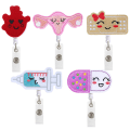 Miniatyrbillede 1 af 4: 5 stk. Tilbagekaldelige Clip Badge Holders til frivillige sygeplejersker studerende