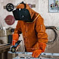 Miniatyrbild 5 av 5: Svetsmask - Svetsmössor i läder, värmebeständig säkerhetssvetsmask, andningsbar skyddande svetshjälm