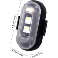 Miniatyrbilde 4 av 5: 2 stk. Luci stroboskopiske lys til motorsykkel, USB-C gigantiske flylamper med fjernkontroll