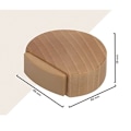 Pikkukuva 5 / 5: Oven pysäyttimet - Liimattava puinen oven pysäytin lattialle ja parketille - Liimattava oven pysäytin - Oven pysäytin (Sapele)