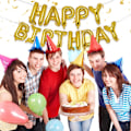 Miniatyrbilde 4 av 4: Gull Happy Birthday Banner, 16 tommer Mylar Folie Bokstaver Bursdagsskilt Banner Ballong Gjenbrukbar Oppblåsbar Festdekor