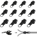 Miniatyrbillede 1 af 5: 12 stk. Clip-on lynlåsskydere, Clip-on lynlåsskydere, lynlåsskydere Multip