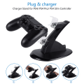 Miniatyrbillede 4 af 5: Opladningsstation til PS4 - Oplader til håndkontrol / Playstation Kontrol Sort