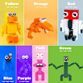 Miniatyrbillede 3 af 5: Rainbow Friends Byggeklodser Minifigur Legetøj Fødselsdagsgaver 7stk