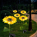Miniatyrbillede 4 af 5: Sæt med 2 sollamper til udendørs haveblomsterdekoration, udendørs sol Ga