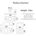 Miniatyrbilde 4 av 4: Dørstopper, universell dørstopper for campingvogn, bobil, campingbil, båt, yacht, hjem og hage (Medium Bantam)
