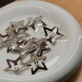 Miniatyrbillede 1 af 4: 100 stk. Stjerne hårklemmer Metal Pentagram Pandehårnåle Hule Stjerne Hår