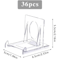 Miniatyrbillede 2 af 4: 36 stk. klare akrylpladeholdere 6,5 x 5 x 5,5 cm justerbart displaystativ i plastik til mobiltelefon CD billedramme fotoplader display
