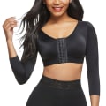 Miniatyrbilde 1 av 2: Kvinners Shapewear Topper 3/4 Erme Shaper Front Lukking Kompresjon BH Holdningskorrigering