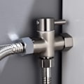 Miniatyrbilde 2 av 5: 3-veis ventil Solid Messing 3/8\"-12/17 T-adapter Diverterventil for Wc Toalett,