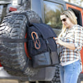 Miniatyrbillede 4 af 5: Reserveaffaldssæk til reservehjul, Oxford-stof reservehjul opbevaringspose til offroad camping, redningsudstyr, brænde