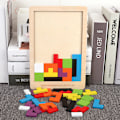 Miniatyrbild 4 av 4: Utbildande spel/barnspel - Träspel Flerfärgade