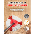 Pikkukuva 5 / 5: Moppipään täyttöpakkaukset, yhteensopivat Vileda Turbo EasyWring and Clean -järjestelmän kanssa - Vaihdettavat mikrokuituiset moppipäät hapsuilla Vileda Easy&Clean Turbo 3 i -mopiin