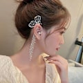 Pikkukuva 4 / 4: Fairy Sparkling Crystal Pearl Butterfly Ear Cuff Clip Earring Wrap Cra