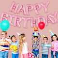 Miniatyrbilde 4 av 4: Gratulerer med dagen Ballonger Banner 16 tommer, Folie Ballong Skilt Bursdagsfest Dekorasjoner for Kvinner Menn Gutter Jenter (Rosa)