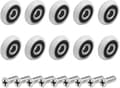 10-pack ersättningsrullar för duschdörrar (19 mm)