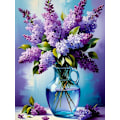 Miniatyrbild 1 av 4: Blomster Diamantkonst Kit för Vuxna - 5D Vas Diamantkonst Kit, DIY Blommig Ädelsten Konst DIY Hantverk Kit Hem Väggdekor Gåvor 30x40 cm