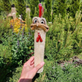 Miniatyrbillede 1 af 3: Sjove skjulte kyllingedekorationer til haven, kyllingedekorationer med lang hals