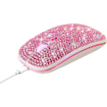 Miniatyrbillede 1 af 5: Bling Dazzling Genopladelig 2.4ghz+5.2 Bluetooth Trådløs Mus Dækket Med