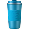 Miniatyrbild 1 av 5: Isolerad Mugg Kaffe Te Kopp för Resan Dubbelväggig Rostfri Stål Resemugg Varm Kall (Blå, 510ml)