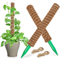 Miniatyrbillede 1 af 3: 2 stk. 42 cm Coco Coir Pæl til Klatring af Indendørs Potteplanter, Træning til at Vokse Opad med Jute Snor, Mosstok