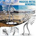 Miniatyrbillede 2 af 5: Sjov have humanoid kinetisk energi have statue vind spinner rustfrit stål papir mand vindmølle indretning udendørs vind skulpturer ornamenter