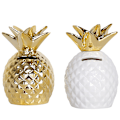 Pikkukuva 2 / 5: Ananas-aiheinen keramiikkapossu, koriste-esine, kodinsisustus, valokuvausrekvisiitta