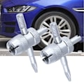 Miniatyrbillede 4 af 5: 2 stk. 4-i-1 Dækkerventilværktøj Ventilspindelkernefjerner Dækkerventilspindeltrækker Ventilspindelfjernerværktøj til Cykel Bil Automobil