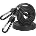 Miniatyrbillede 1 af 5: Elastiske snore med karabinhager, 2 stk. 100 cm elastisk rem til cykel, motorcykel, kuffert, bagagebærer, UNOLIGA elastisk snor til poolafdækning, (Rei