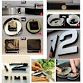 Miniatyrbillede 2 af 5: Rammeløs 3d Moderne Ur Stor Diy Væg Ur 3d Ure Timer Diy Hjem De