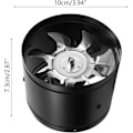 Miniatyrbillede 5 af 5: Udsugningsventilator Ø 100 mm, ventilator, kanalventilator, aksialudsugning inline kanal til badeværelse, toilet, telt, garage, køkken, drivhus (sort - Ø 100 mm)