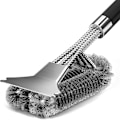 Miniatyrbilde 1 av 2: Grillbørste, 3 i 1 BBQ Rengjøringsbørste med Skrape, Langt Håndtak Rustfritt Stål Bust 45.8cm Sikkerhet Anti-skålding for Grilling Piknik