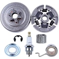 Pikkukuva 1 / 5: 3/8\" Kytkinketjupyöräsarja Stihl 017 018 MS170 MS180 021 023 025 MS210 MS230 MS250 -sahoihin, ADEFOL Ketjupyörä + Kytkinkupu + Laakeri + Kierukkavaihde + Aluslevy +