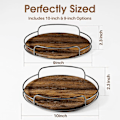 Miniatyrbillede 3 af 5: Lazy Susan Drejeskive - Holdbart Træ 360° Rotation - Stor Lazy Susan Organizer - Skridsikker Base - Køkkenopbevaring
