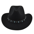 Miniatyrbilde 1 av 2: Voksen Western Cowboy Hat Svart
