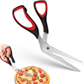 Miniatyrbilde 1 av 5: Pizzasaks, Pizzakutter Pizzakutter Rustfritt Stål Pizzakutter, Multifunksjonell Kjøkkensaks for Kutting av Pizza, Pasta og Paier