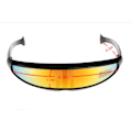 Miniatyrbilde 3 av 4: Solbriller for Cosplay Speilet Linse Visor Smal Cyclops Nyhet Del