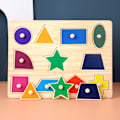 Miniatyrbild 2 av 5: Formklassificerad inlärningsträpusselbräda 30*22,5*0,5cm brun
