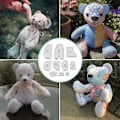 Miniatyrbild 2 av 5: Memory Bear Template Linjal Set(10 PCS), 10 PCS Memory Bear Template R