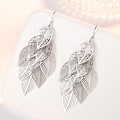 Miniatyrbillede 4 af 5: Kvinde Pige Statement Dangle Sølvbelagt Kvast Øreringe 7.5*2.7C